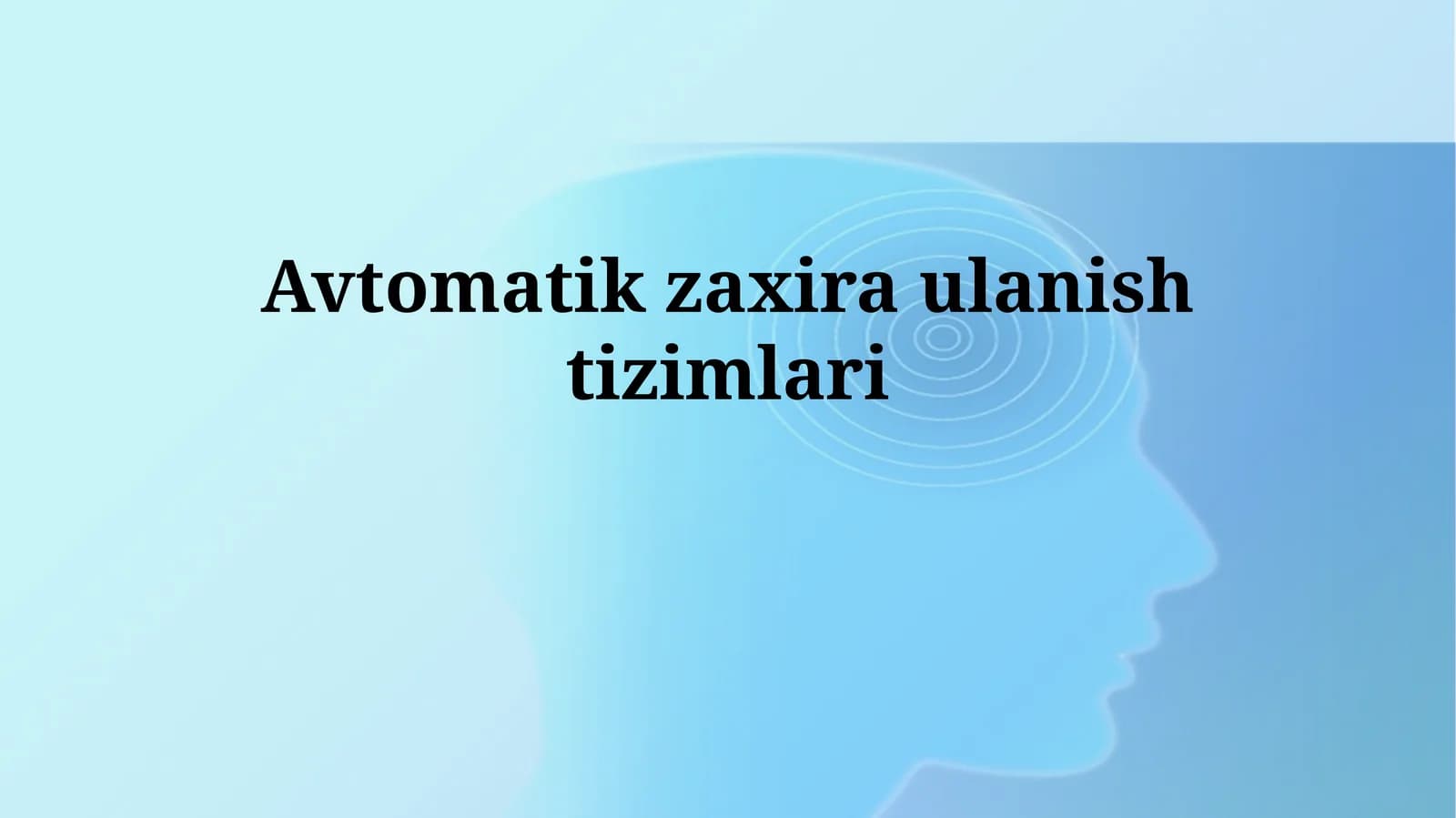 Avtomatik zaxiraulanishtizimlari