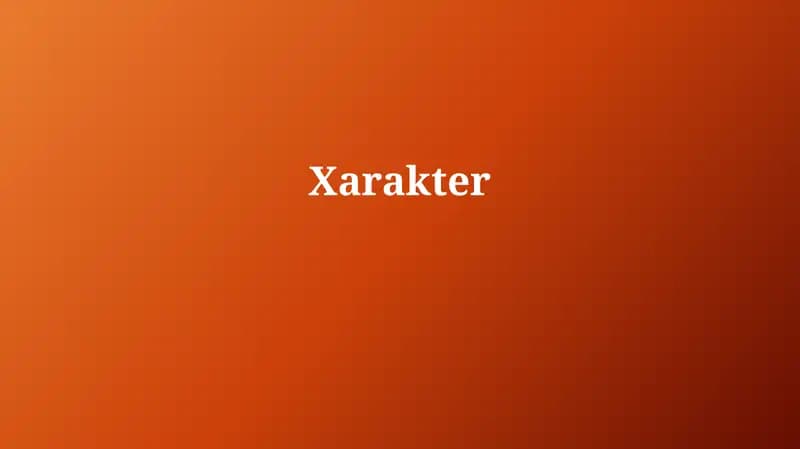 Xarakter