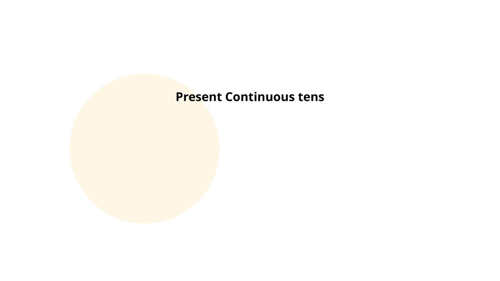 Present Continuous tens