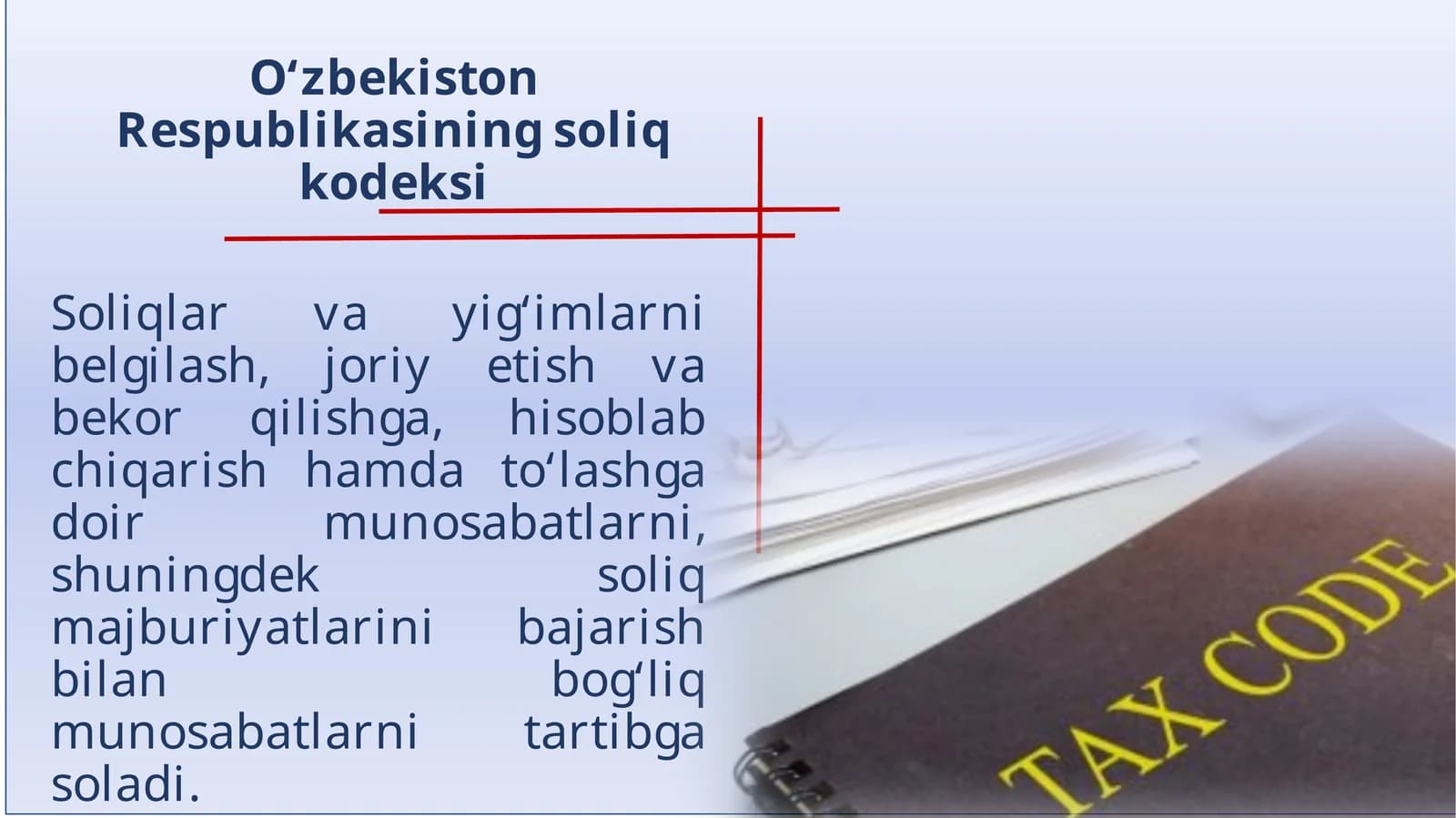 O'zbekiston Respublikasi Soliq Kodeksi