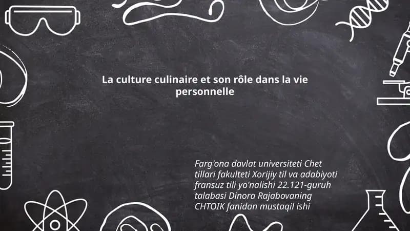 La culture culinaire et son rôle dans la vie personnelle