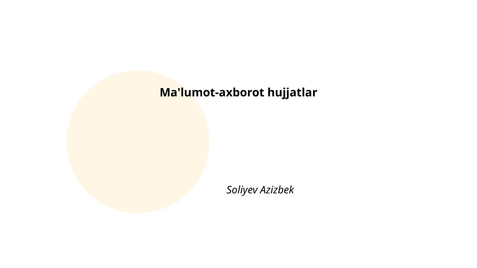 Ma'lumot-axborot hujjatlari