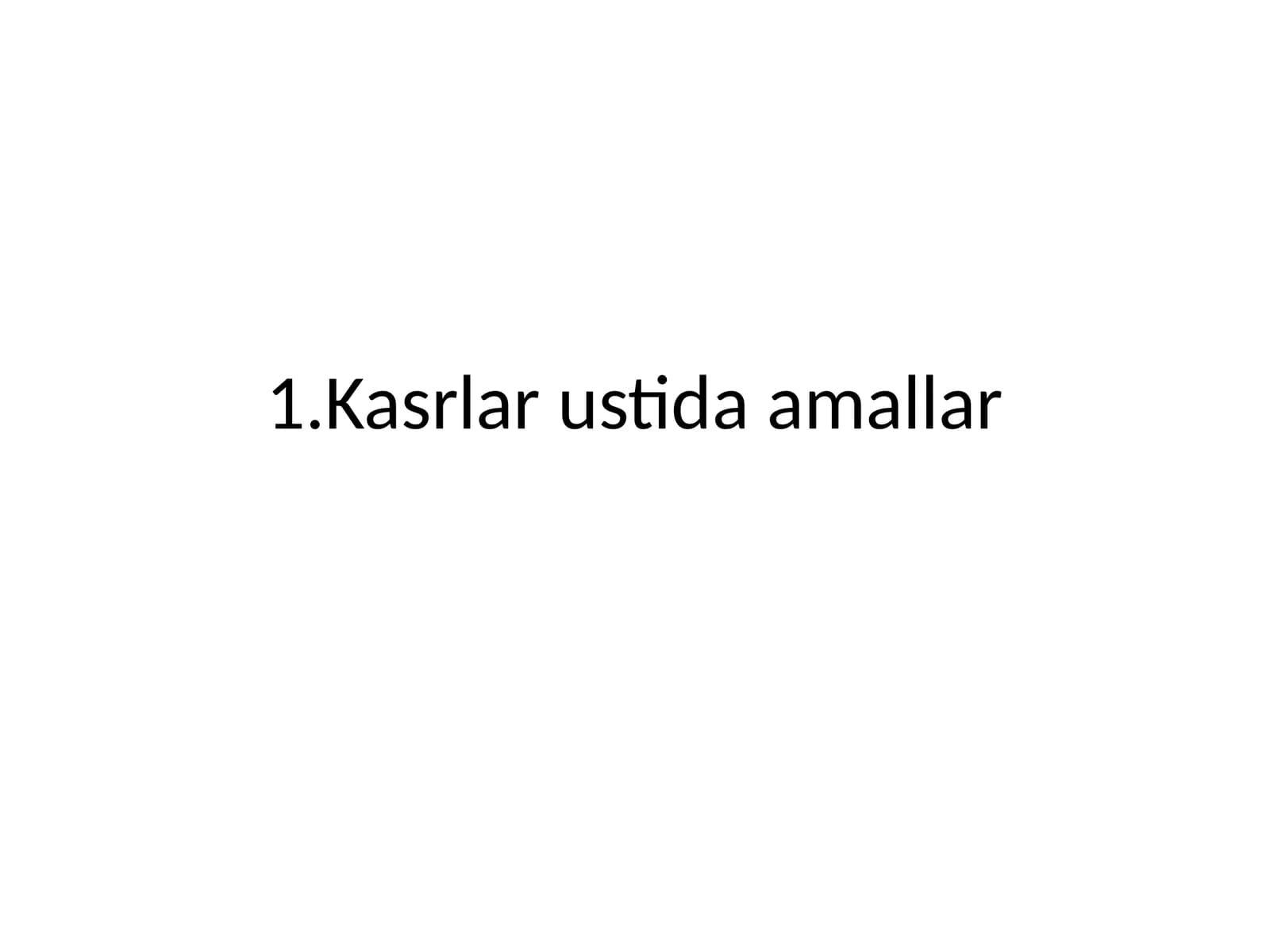 Kasrlar ustida amallar