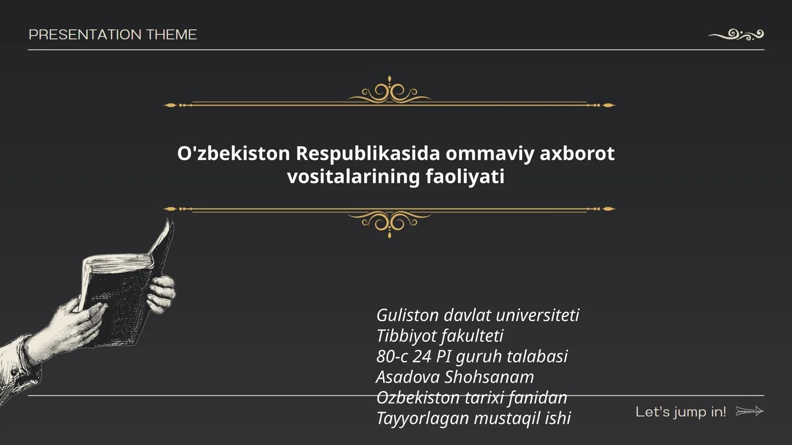 Ozbekiston Respublikasida ommaviy axborot vositalarining faoliyati
