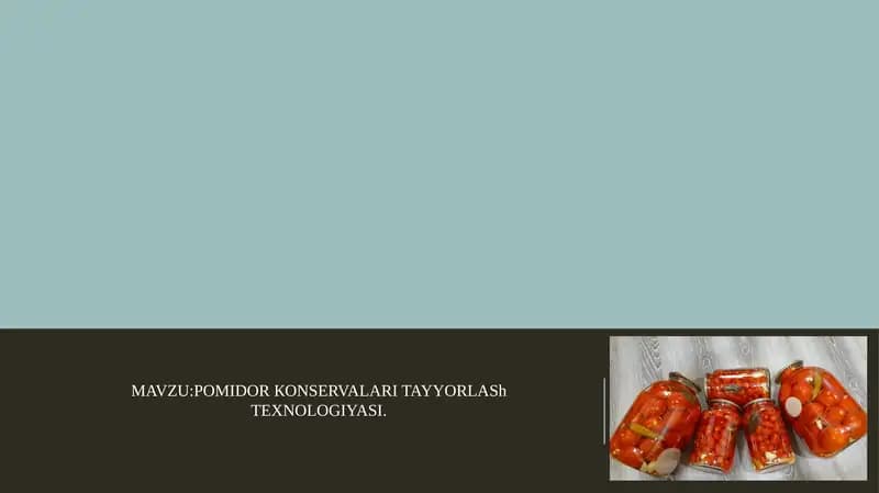 POMIDOR КONSERVALARI
