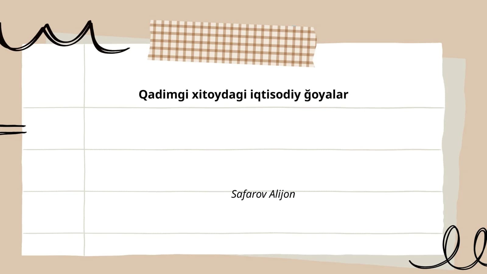 Qadimgi xitoydagi iqtisodiy ğoyalar