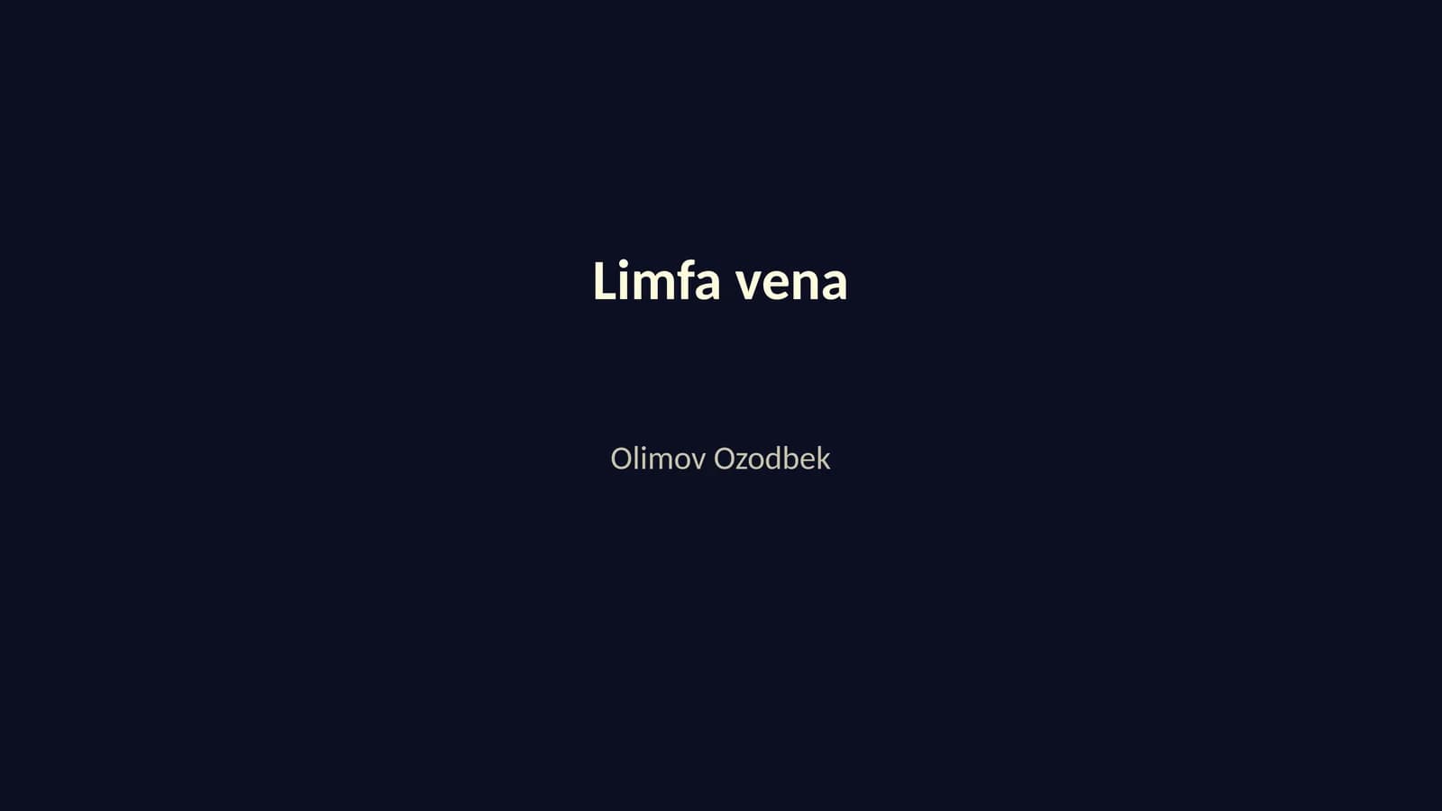Limfa vena