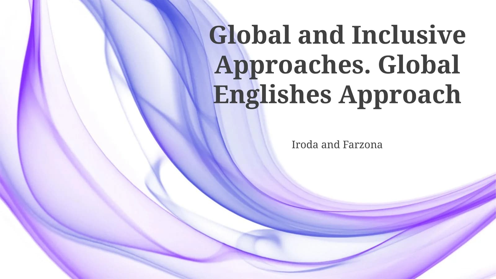 Global Englishes Approach