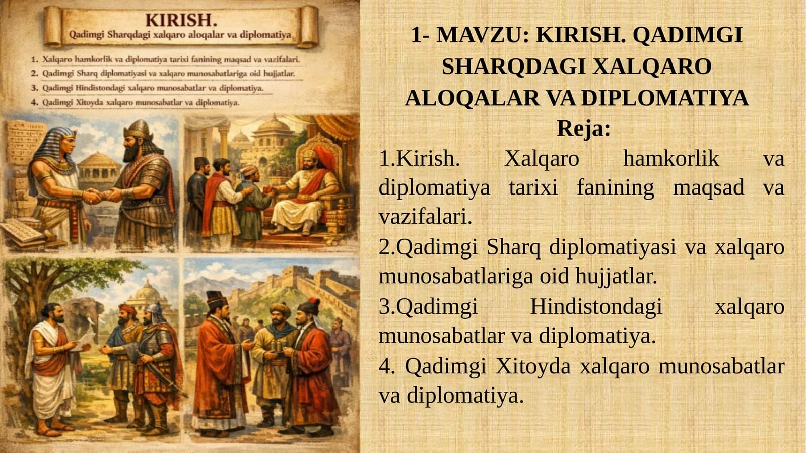 Qadimgi Sharqda xalqaro munosabatlar va diplomatiya