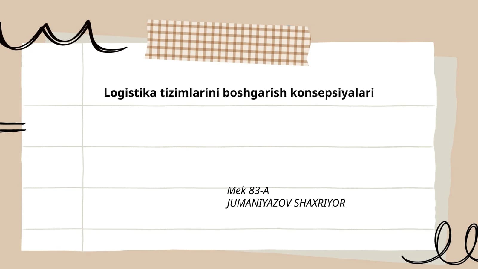 Logistika tizimlarini boshgarish konsepsiyalari