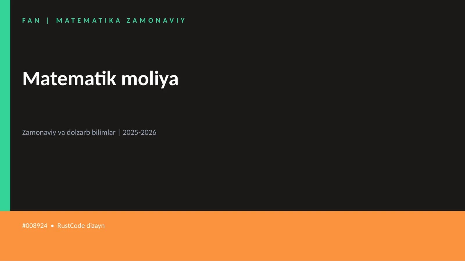 Matematik moliya