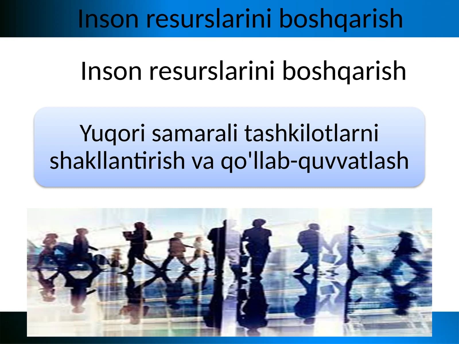 Inson resurslarini boshqarish