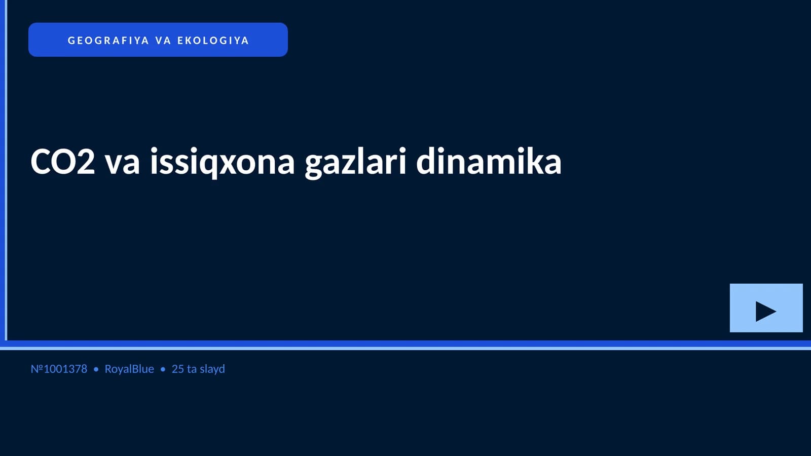 CO2 va issiqxona gazlari dinamika