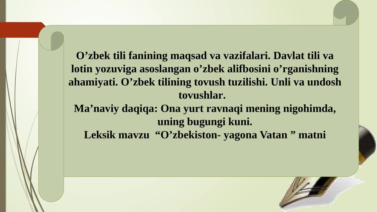 O’zbеktilifanining maqsad va vazifalari