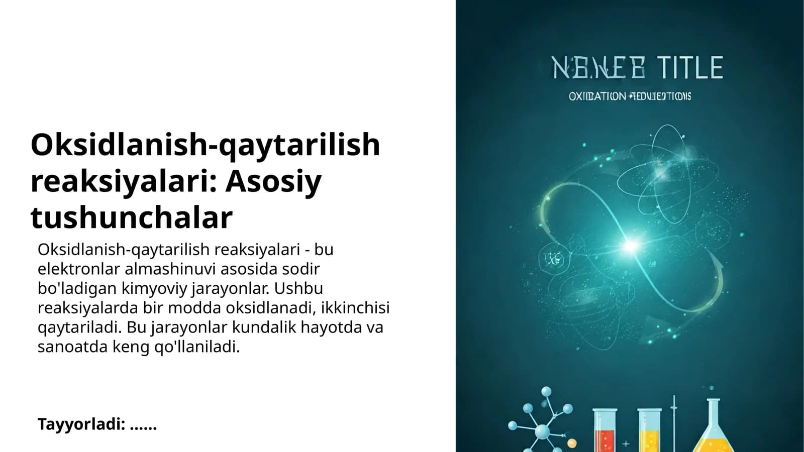 Oksidlanish-qaytarilish reaksiyalari: Asosiy tushunchalar