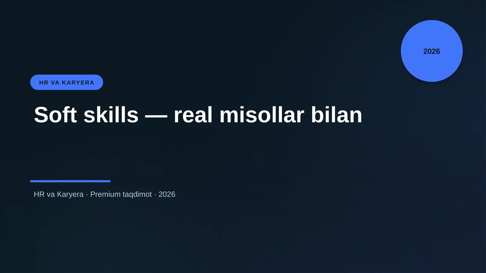Soft skills — real misollar bilan