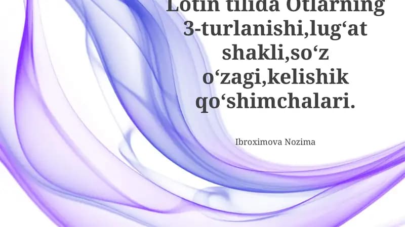 3-turkum otlar: Kirish