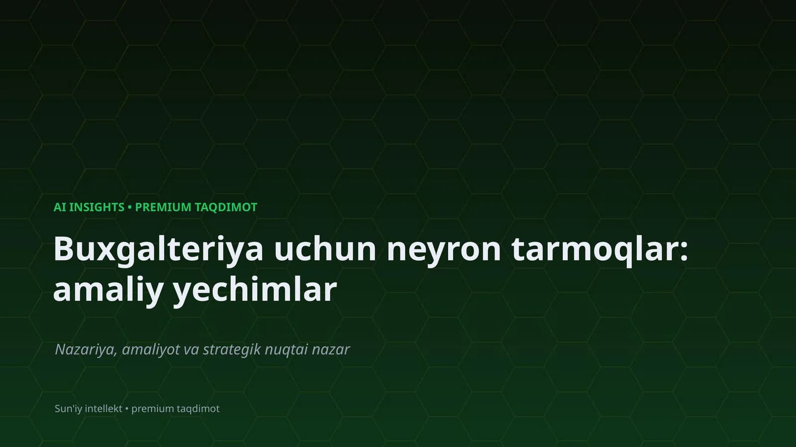 Neiron tarmoqlar
