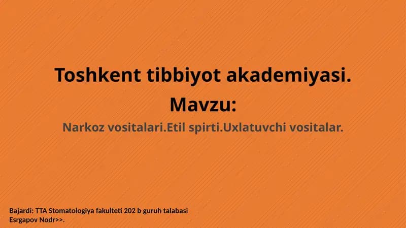Narkoz vositalari