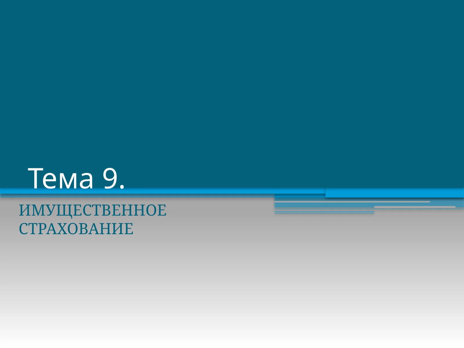 ИМУЩЕСТВЕННОЕ СТРАХОВАНИЕ