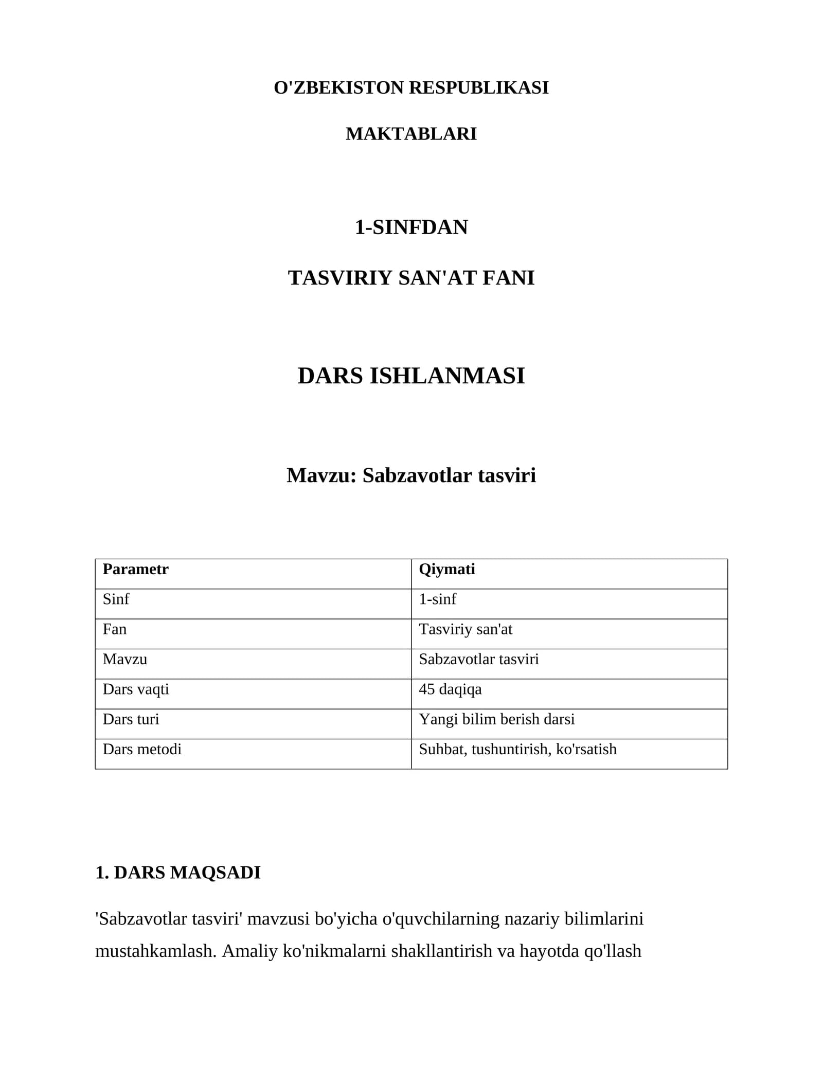Sabzavotlar tasviri
