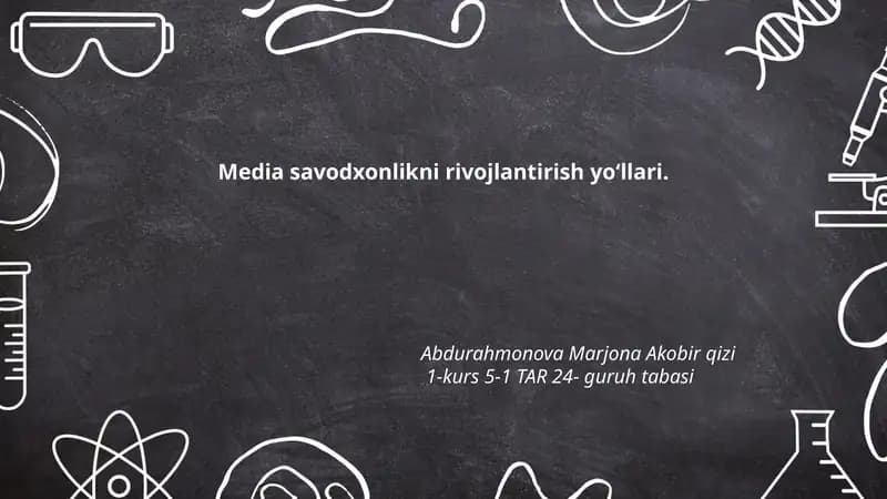 Media savodxonlikni rivojlantirish yoʻllari
