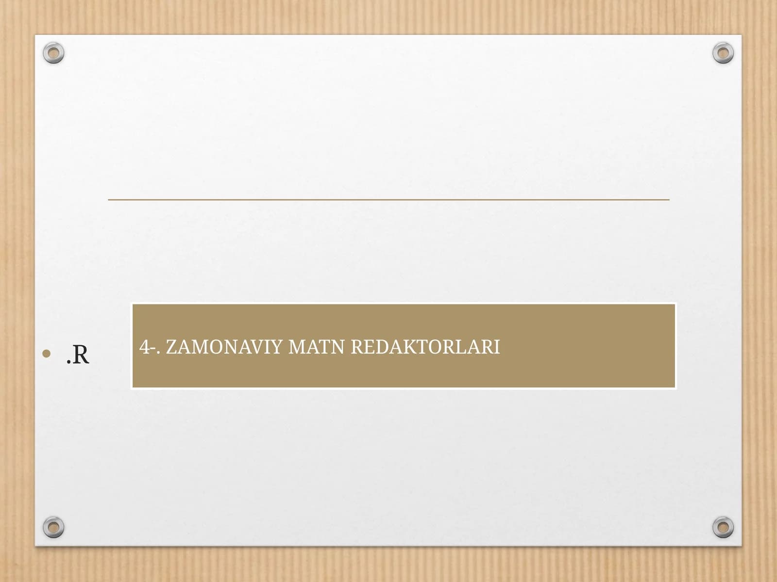 ZAMONAVIY MATN REDAKTORLARI