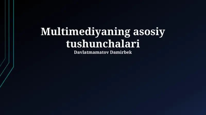 Multimedia ishlab chiqarish jarayoni