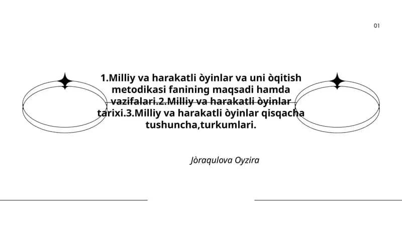 Milliy va harakatli òyinlar va uni òqitish metodikasi fanining maqsadi