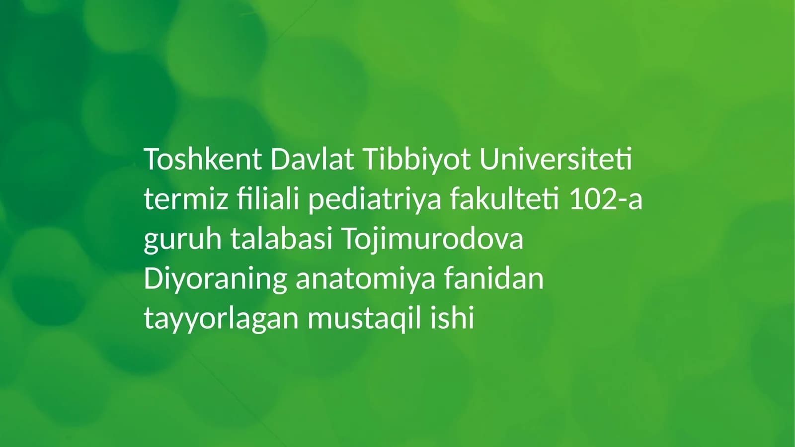 Suyak va bo‘g‘imlarning ontogenezi