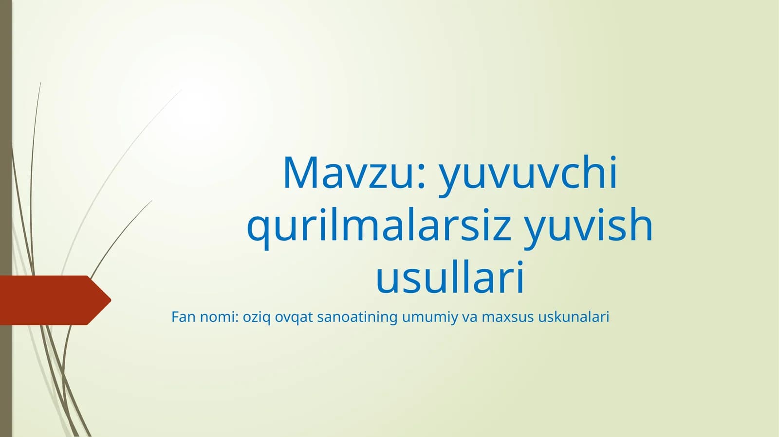 Yuvuvchi qurilmalarsiz yuvish usullari