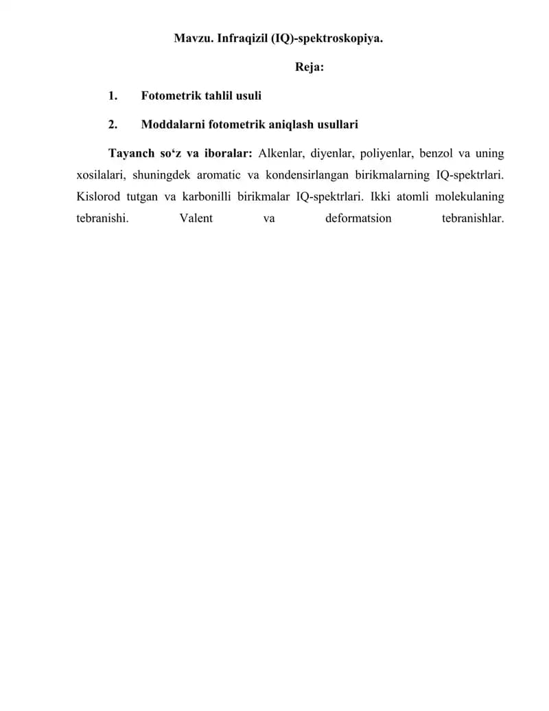 Infraqizil (IQ)-spektroskopiya