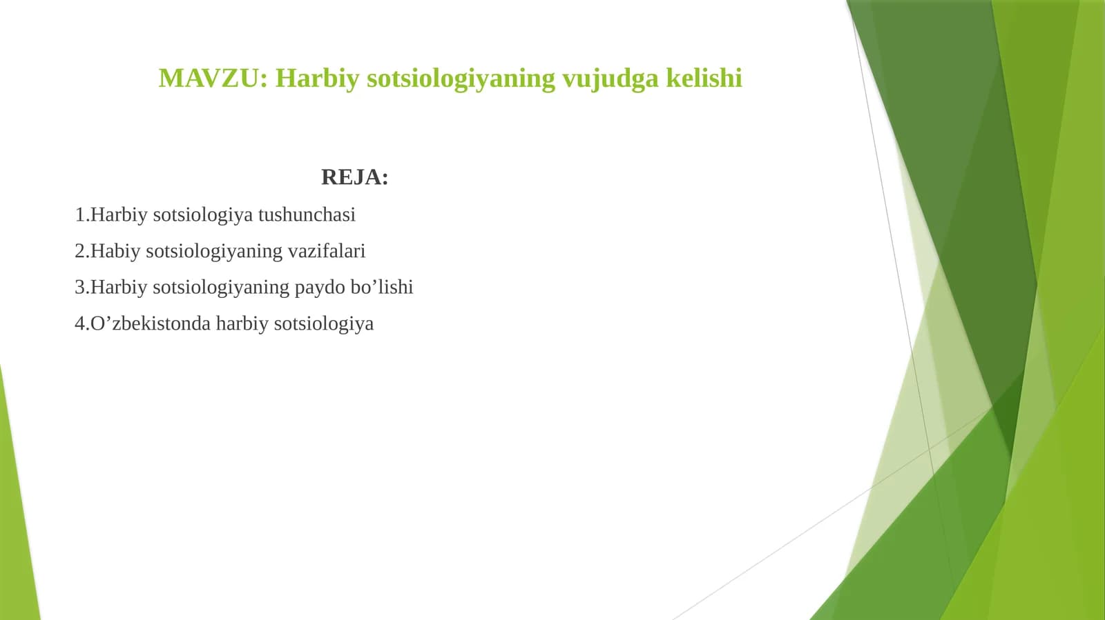 Harbiy sotsiologiyaning vujudga kelishi