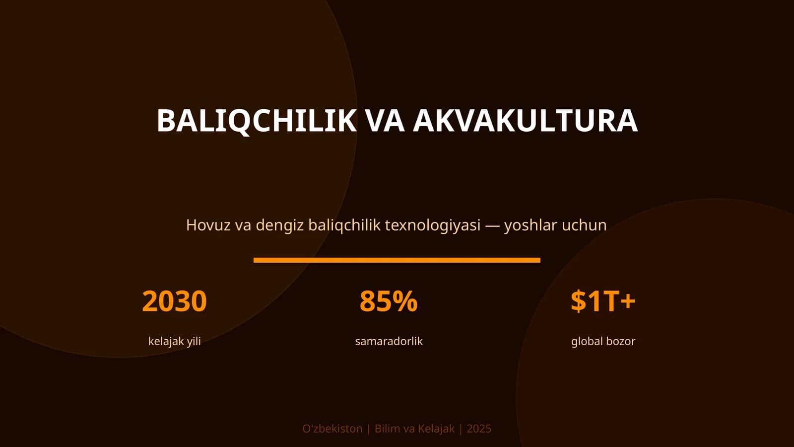 BALIQCHILIK VA AKVAKULTURA