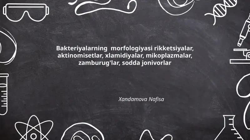 Bakteriyalarning morfologiyasi