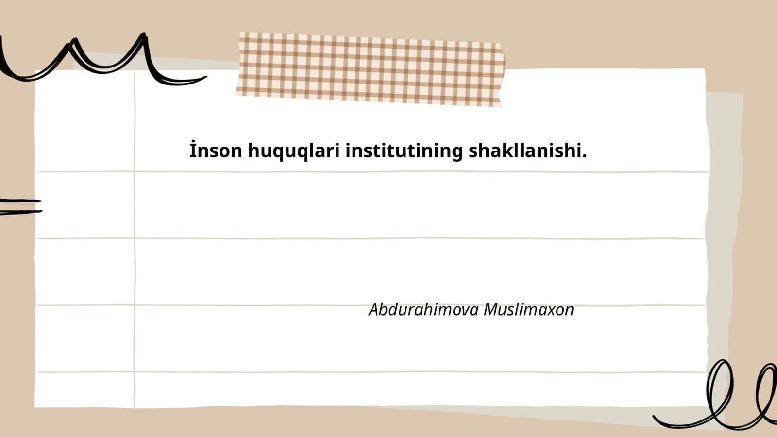 İnson huquqlari institutining shakllanishi