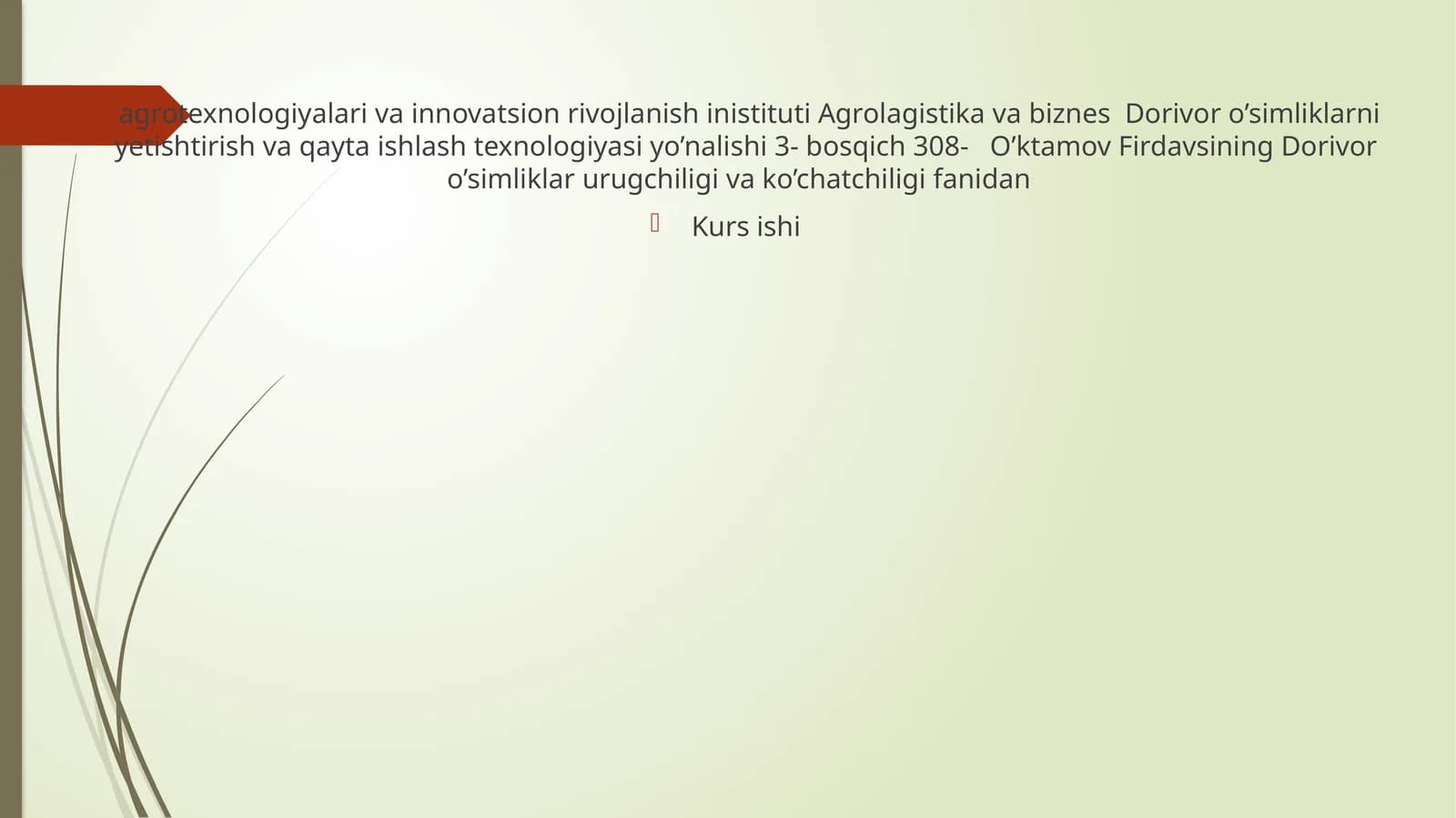 Banano o'simligi biologiyasi