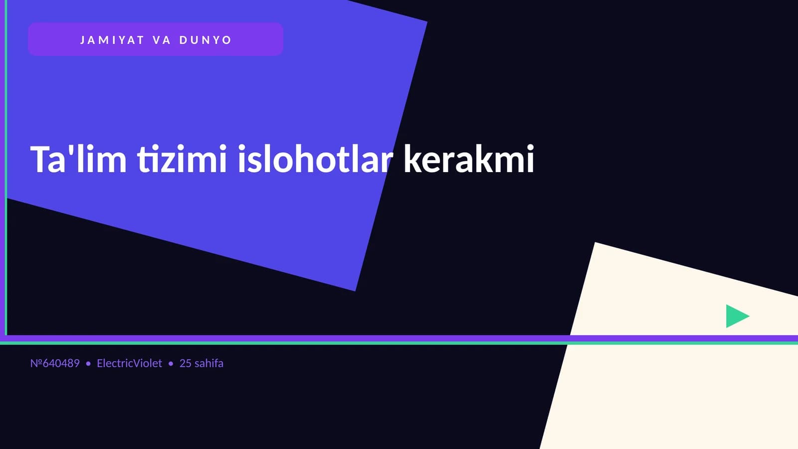 Ta'lim tizimi islohotlar kerakmi