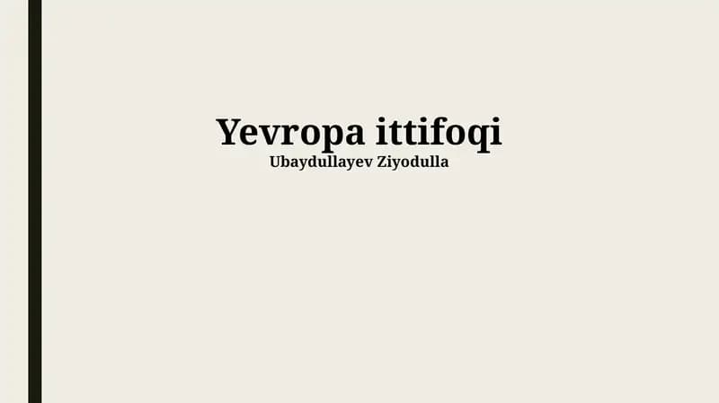 Yevropa Ittifoqi