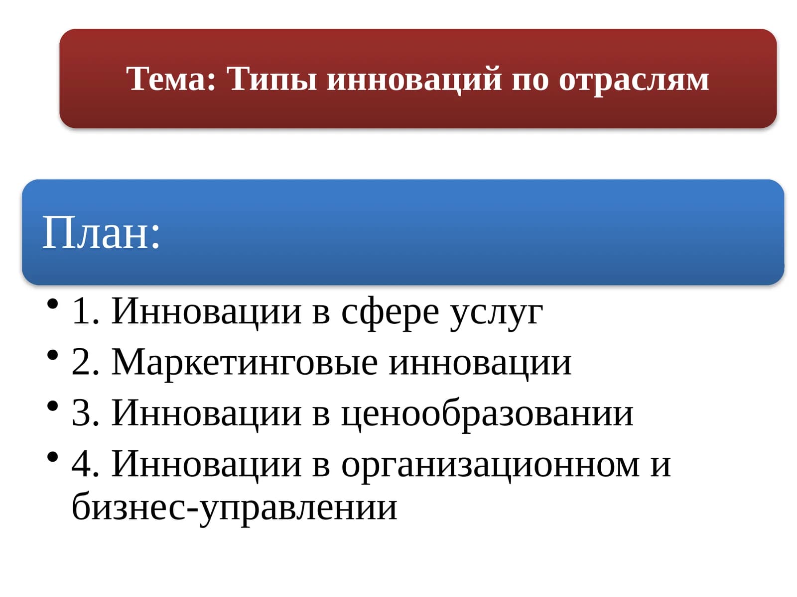 Инновации в сфере услуг
