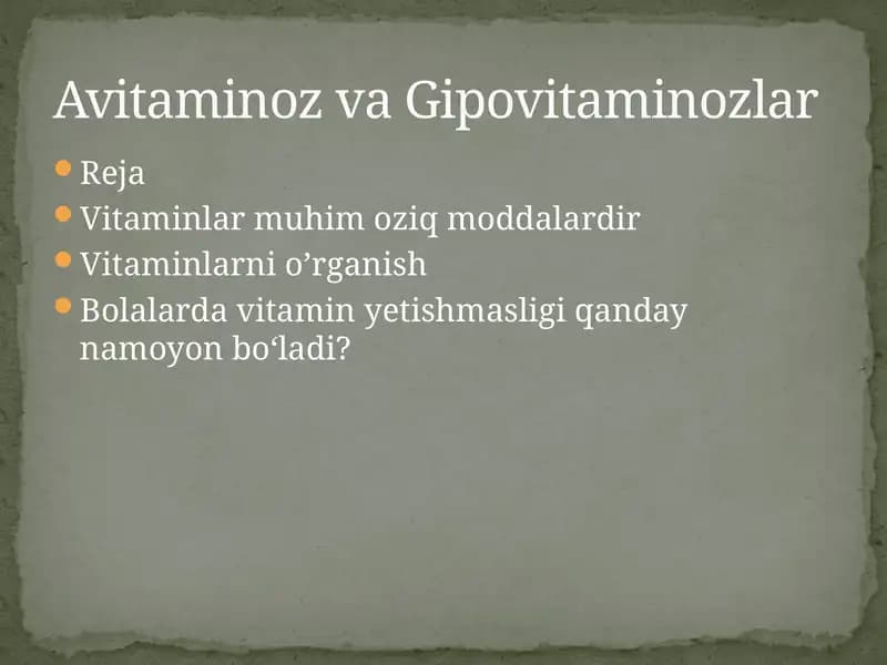 Vitaminlar