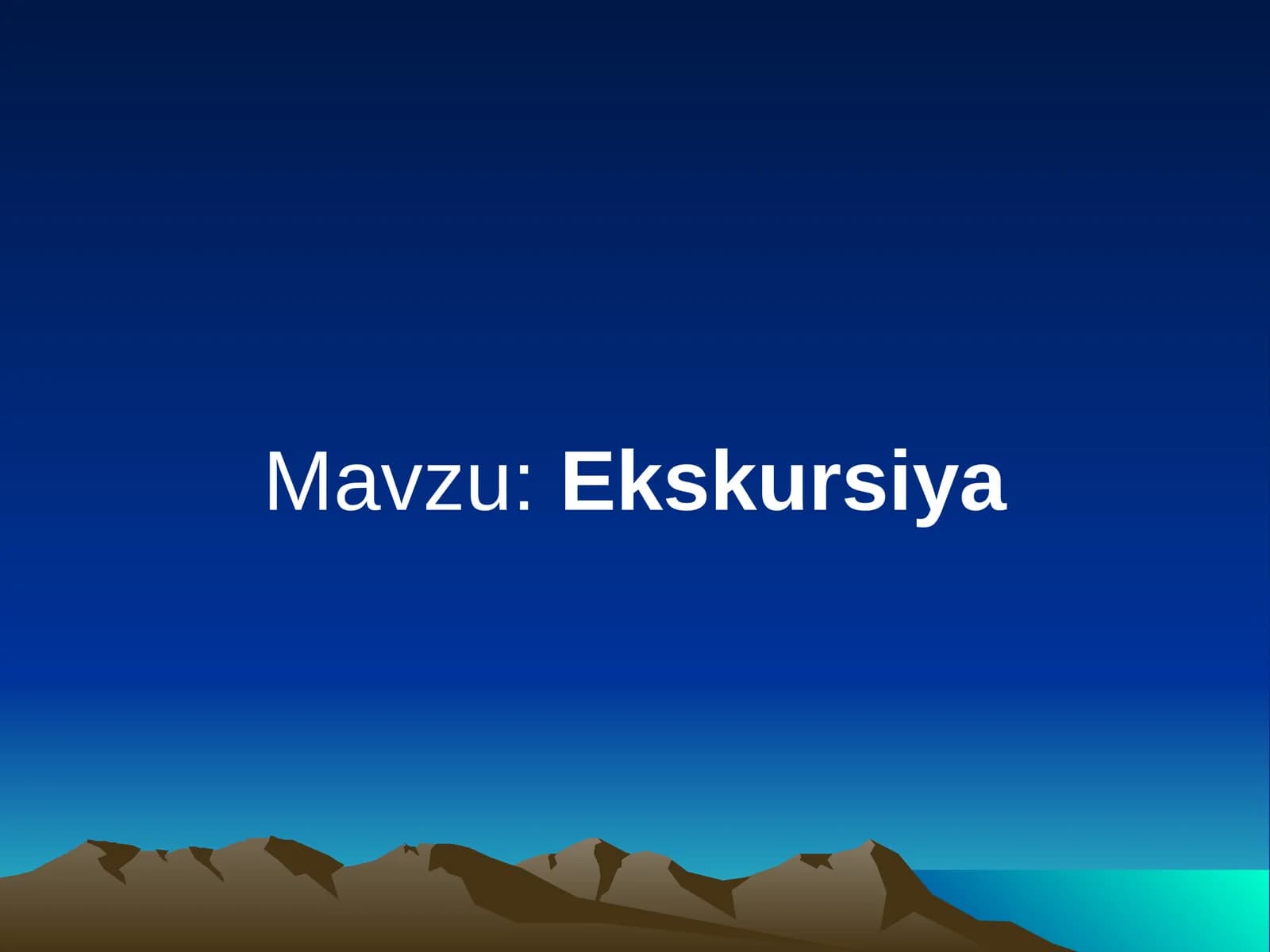 Ekskursiya