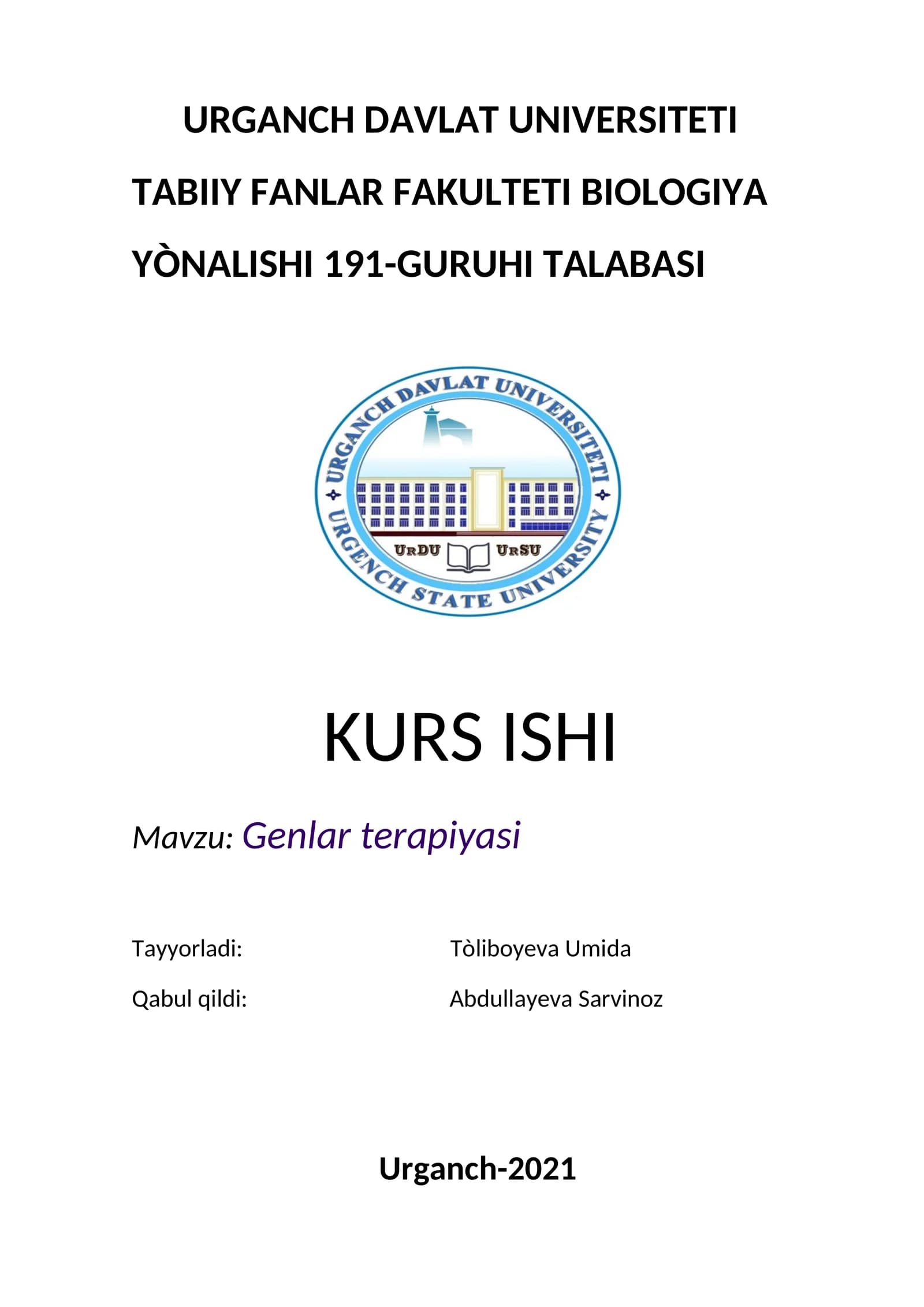 Genlar terapiyasi