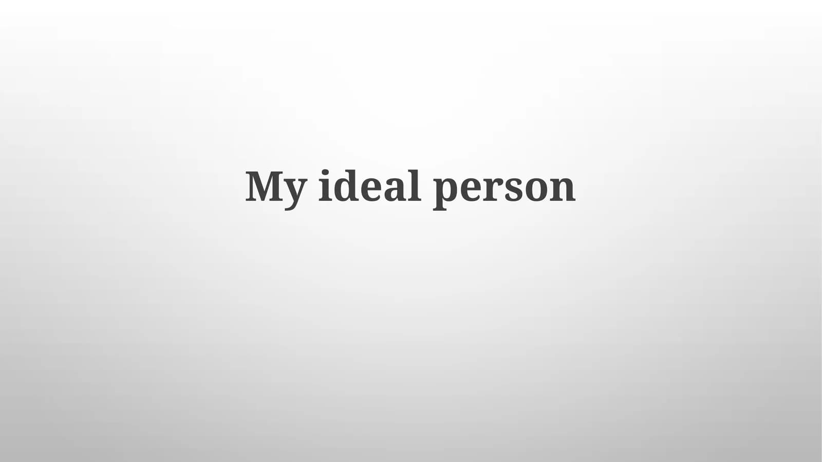 Ideal Mening Ideal Insonimning Kelajagi