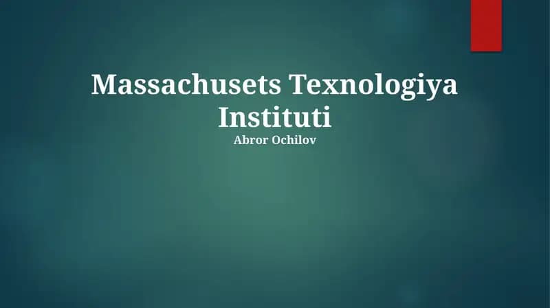 Massachusets Texnologiya Instituti
