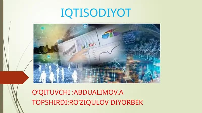 Iqtisodiyotning Siklligivamakroiqtisodiybeqarorlik