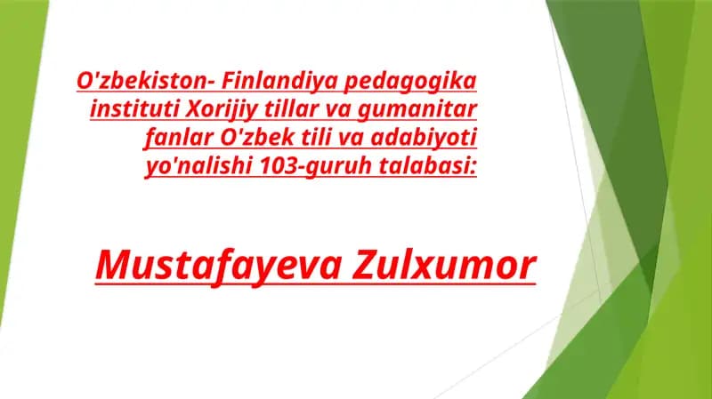 Milliy Urf va Adabiyot