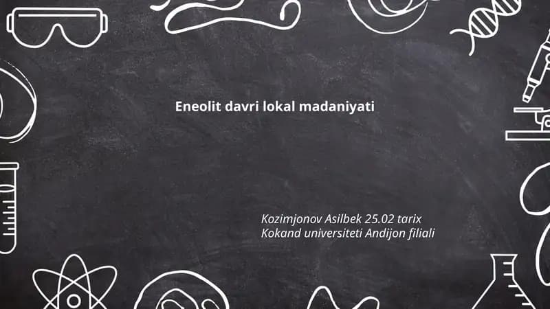 Eneolit davri lokal madaniyati