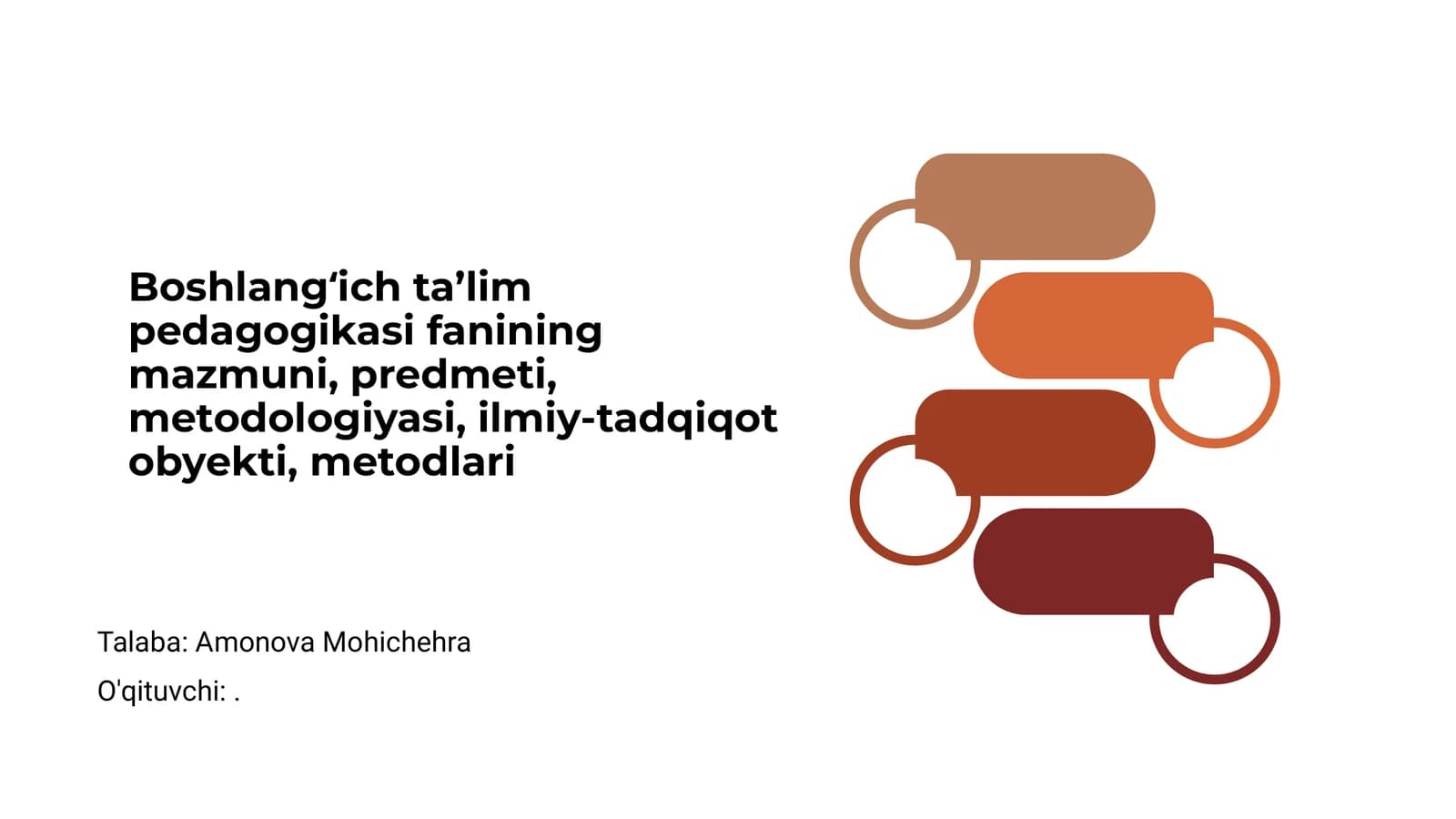 Boshlang‘ich ta’lim pedagogikasi fanining mazmuni