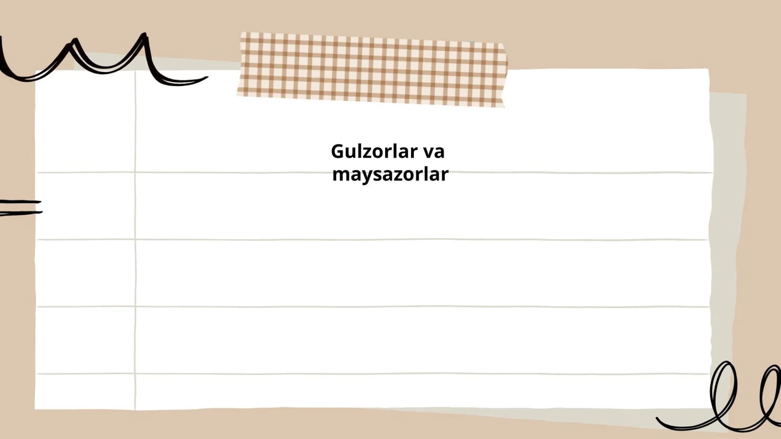 Gulzorlar va maysazorlar